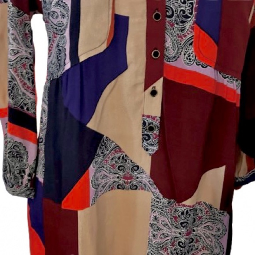 Maeve Anthropologie Patchwork Patterned Dress Sma… - image 3